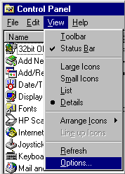 Control Panel Options